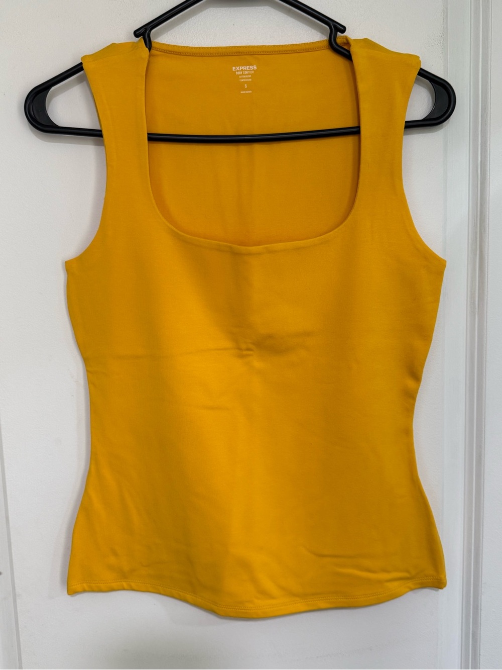 NWT - Express Women's Square Neck Body Contour  Tank Top - Mustard